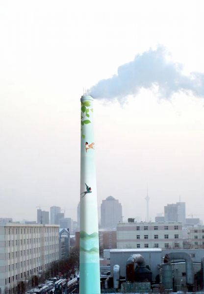 煙囪刷航標、煙囪刷涂料
